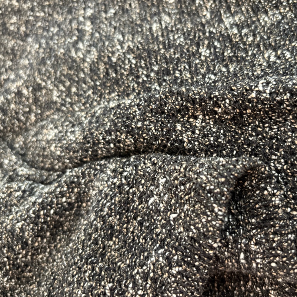 Eileen Fisher Drape Front Cardigan Blazer in Textured Black, Size XL Popcorn - Picture 7 of 9